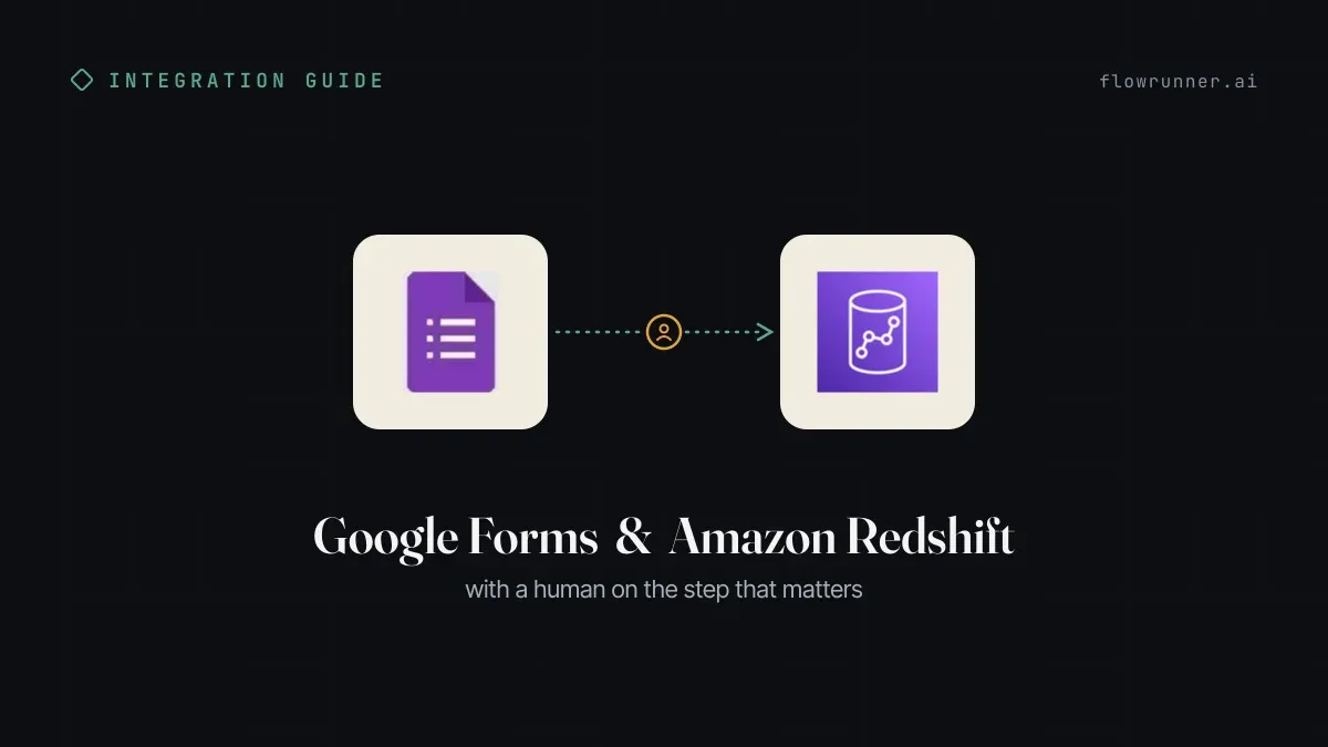 How to Connect Google Forms with Amazon Redshift (With or Without an AI Agent)
