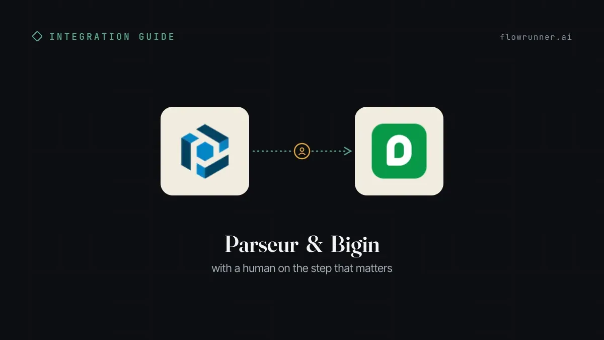 How to Connect Parseur with Bigin by Zoho (With or Without an AI Agent)