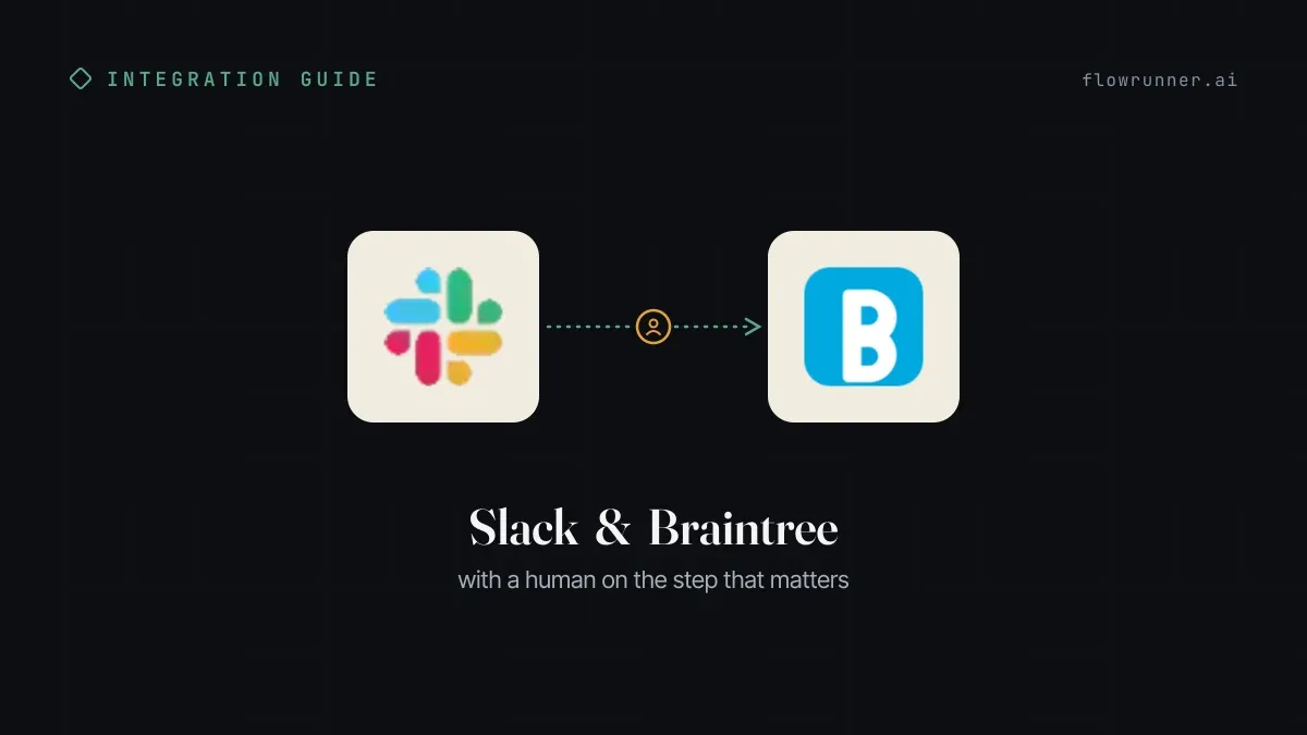 How to Connect Slack with Braintree (With or Without an AI Agent)