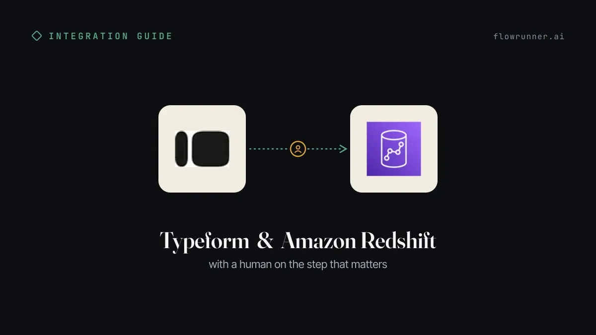 How to Connect Typeform with Amazon Redshift (With or Without an AI Agent)