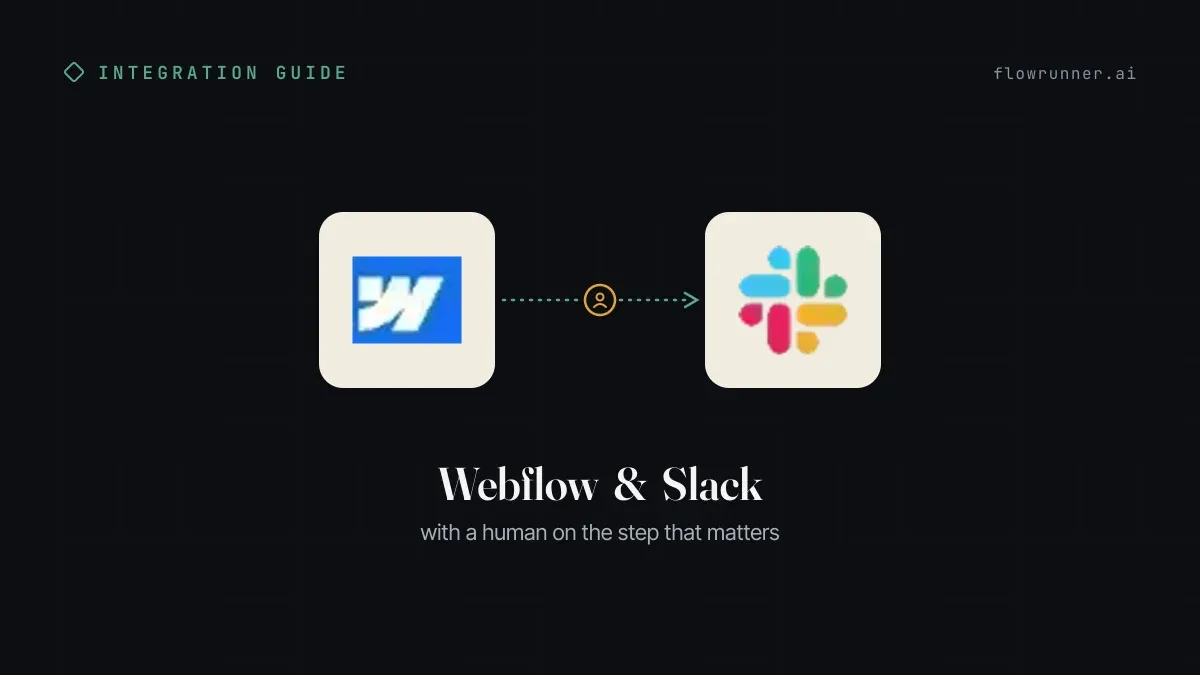 Send Webflow Leads to Slack, Approve Every Publish